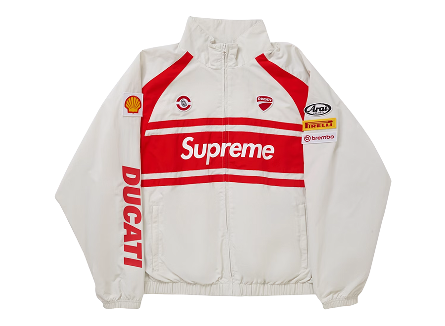 Supreme Ducati Track Jacket Light Grey