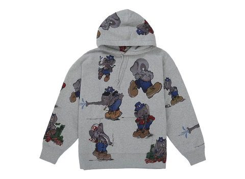 Supreme Elephant Hooded Sweatshirt Heather Grey (Pre-Owned)