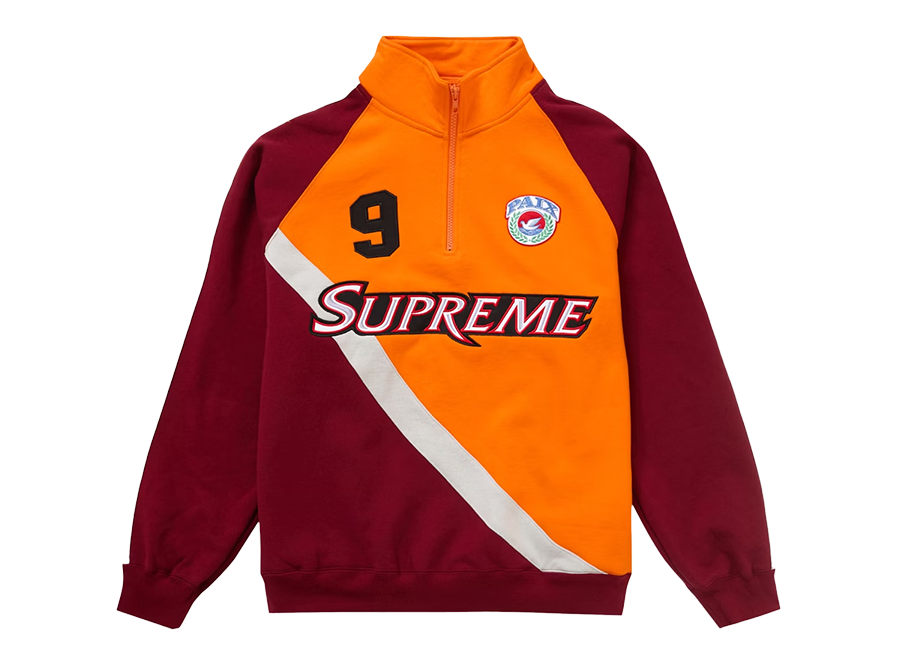 Supreme Equipe Half Zip Sweatshirt Dark Orange (Pre-Owned)