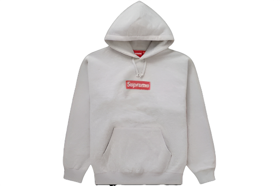 Supreme Inside Out Box Logo Hooded Sweatshirt Heather Grey