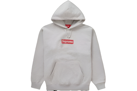 Supreme Inside Out Box Logo Hooded Sweatshirt Heather Grey
