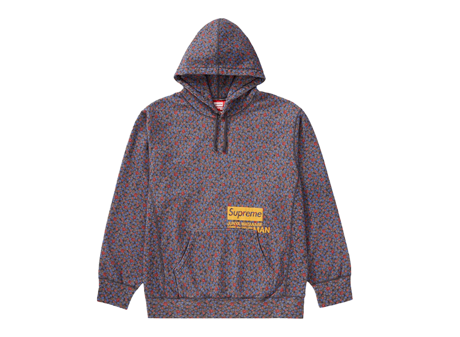 Supreme JUNYA WATANABE CDG MAN Hooded Sweatshirt Black Flowers (Pre-Owned)