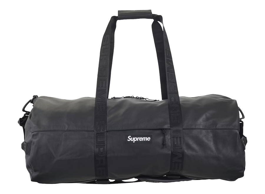 Supreme Leather Large Duffle Bag Black (Pre-Owned)