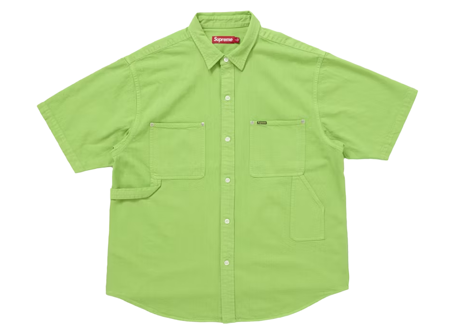 Supreme Loose Fit S/S Denim Painter Shirt Green (Pre-Owned)