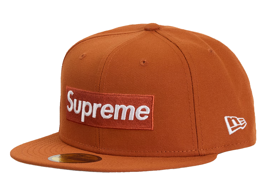 Supreme MLB Teams Detroit Box Logo New Era 59Fifty Fitted Cap Burnt Orange