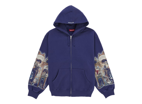Supreme Michael Jackson Dangerous Zip Up Hooded Sweatshirt Washed Navy (Pre-Owned)