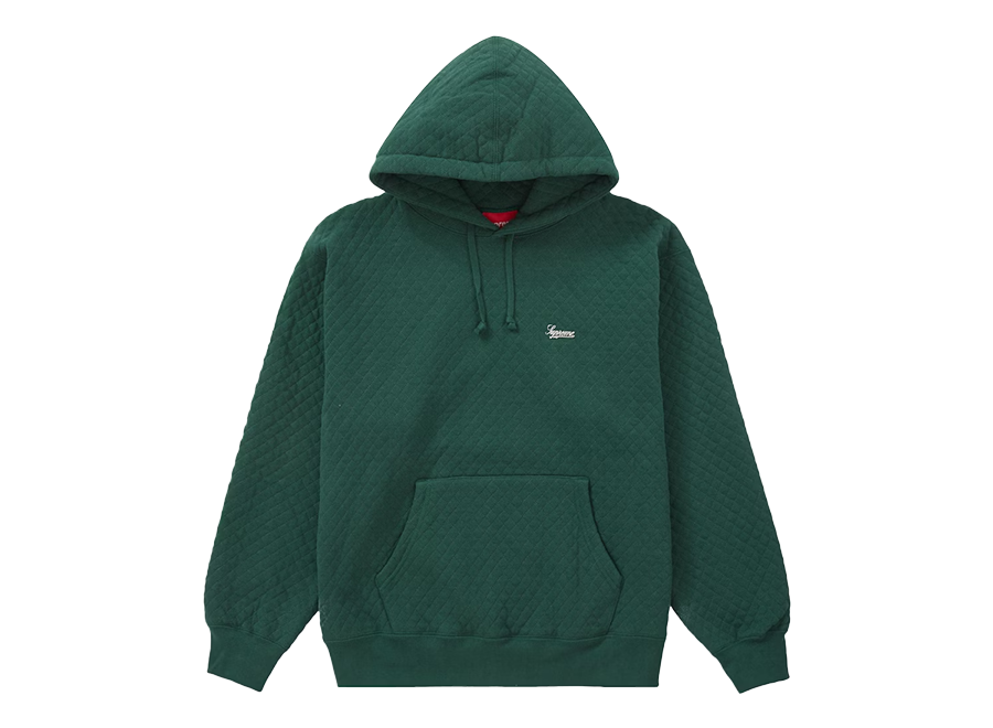 Supreme Micro Quilted Hooded Sweatshirt Dark Pine (Pre-Owned)