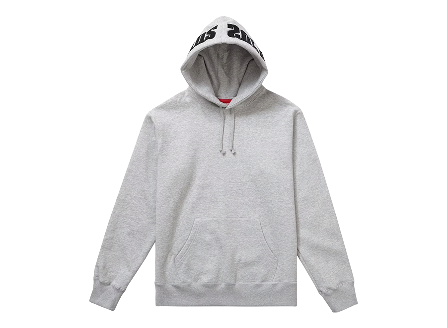 Supreme Mirrored Logo Hooded Sweatshirt (FW19) Heather Grey