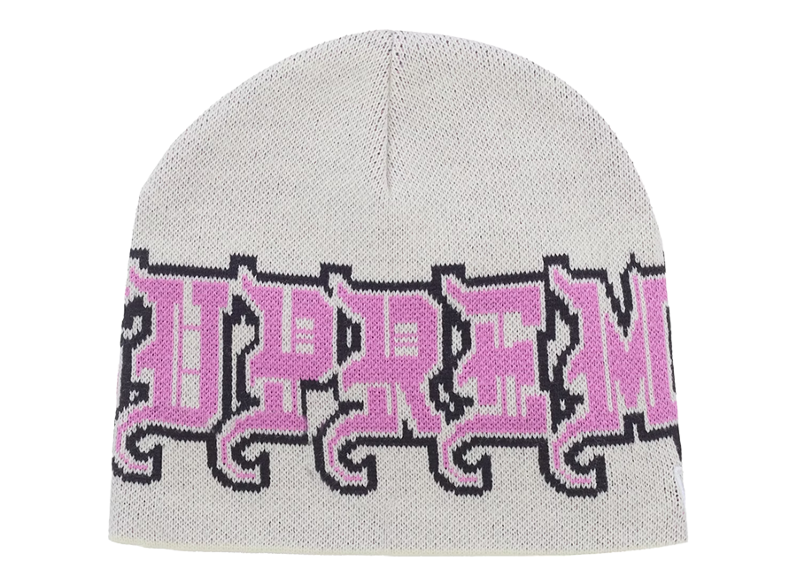 Supreme New Era Outline Beanie White