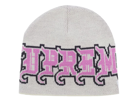 Supreme New Era Outline Beanie White