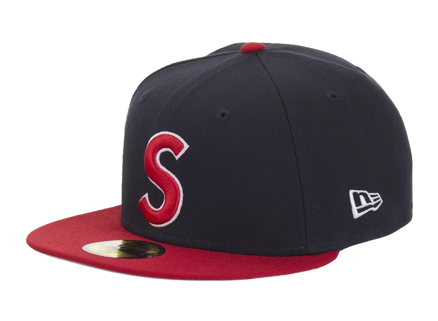 Supreme New Era Reaper S Logo 59Fifty Fitted Hat Navy