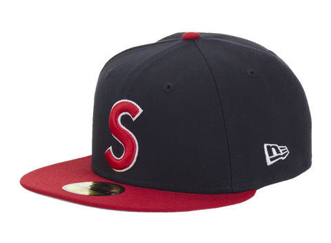 Supreme New Era Reaper S Logo 59Fifty Fitted Hat Navy