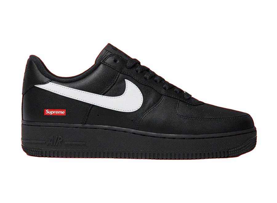 Nike Air Force 1 Low Supreme Black White (Pre-Owned)