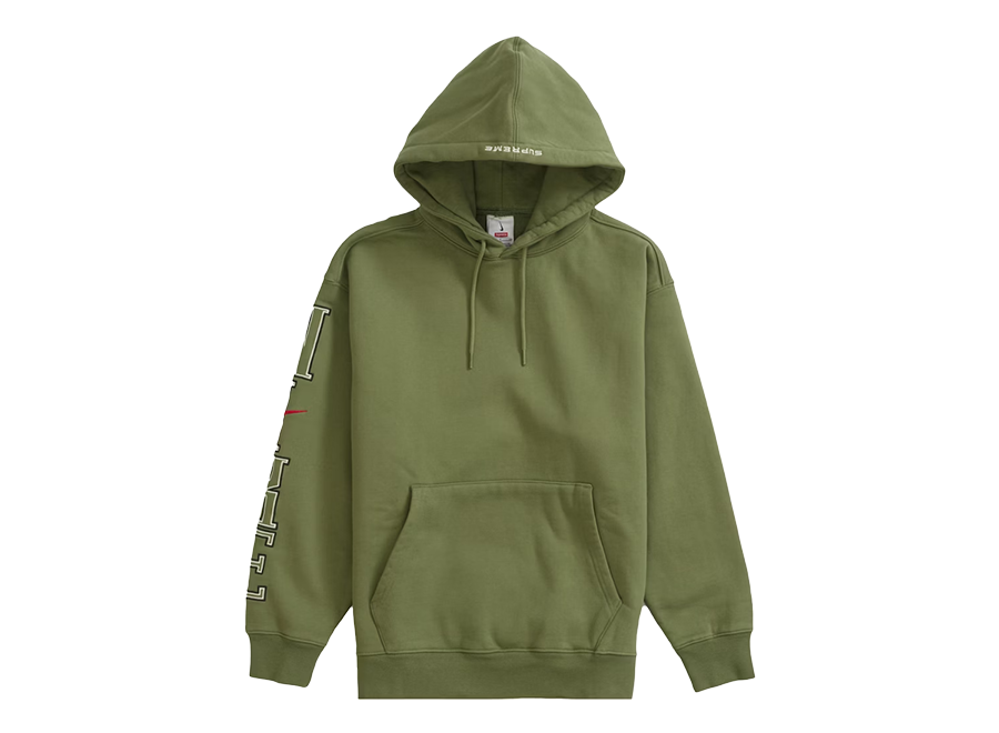Supreme Nike Hooded Sweatshirt Olive (Pre-Owned)