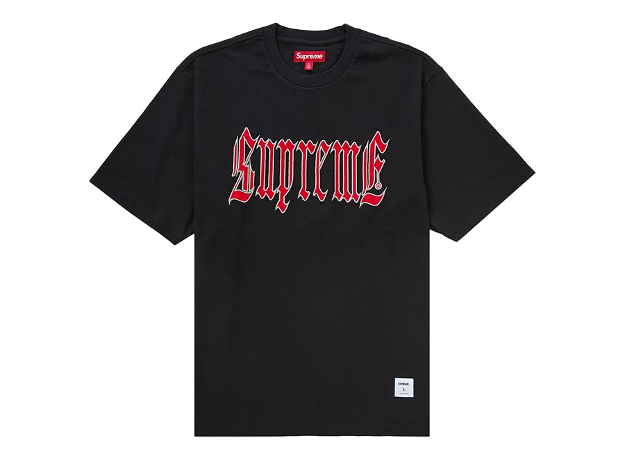 Supreme Old English S/S Top (SS24) Black