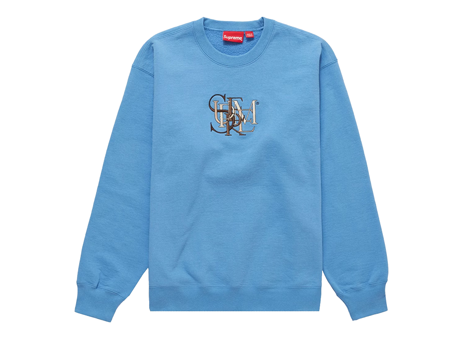Supreme Overlap Crewneck Light Blue (Pre-Owned)