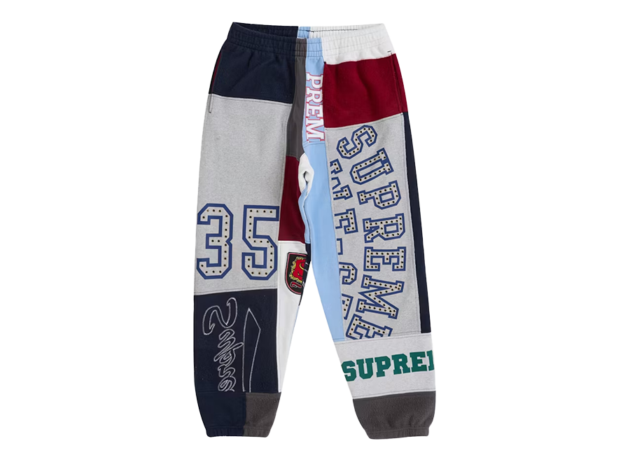 Supreme Patchwork Sweatpant SS25 Navy (Pre-Owned)