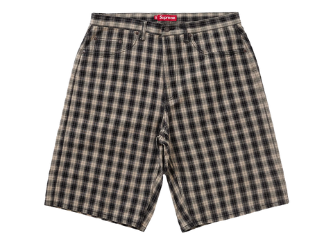 Supreme Plaid Baggy Short Black (Pre-Owned)