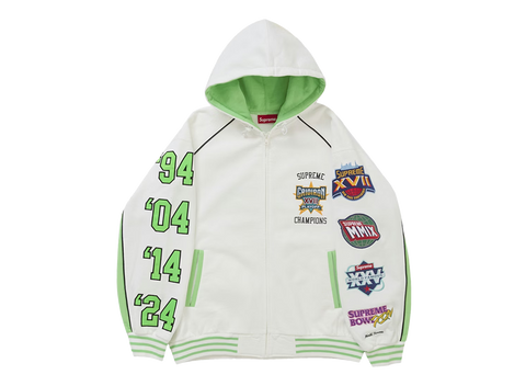 Supreme Playoffs Zip Up Hooded Sweatshirt White (Pre-Owned)