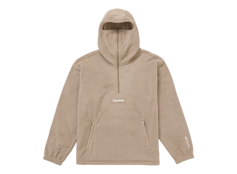 Supreme Polartec Facemask Half Zip Hooded Sweatshirt (FW24) Taupe (Pre-Owned)