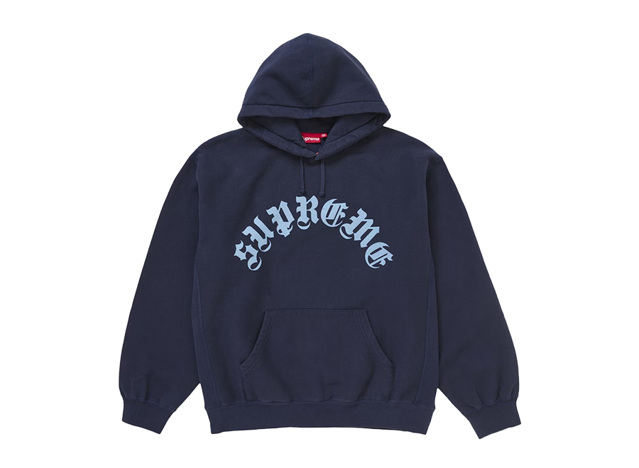 Supreme Printed Arc Hooded Sweatshirt Navy