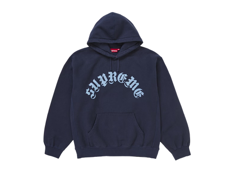 Supreme Printed Arc Hooded Sweatshirt Navy (Pre-Owned)