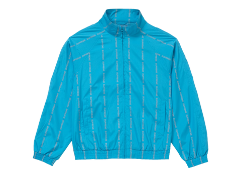 Supreme Reflective Text Track Jacket Blue (Pre-Owned)
