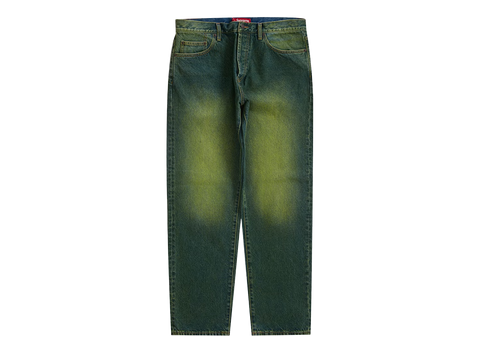 Supreme Regular Jean Overspray Green (Pre-Owned)