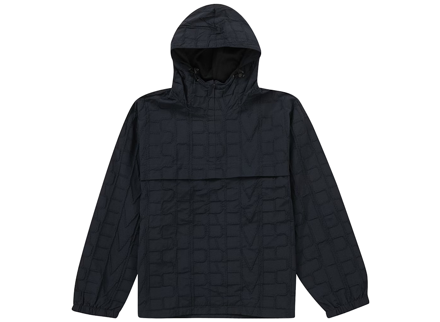 Supreme Repeat Stitch Anorak Black