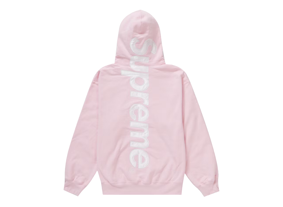 Supreme Satin Appliqué Hooded Sweatshirt (FW23) Light Pink (Pre-Owned)