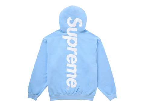 Supreme Satin Applique Hooded Sweatshirt (FW24) Light Blue (Pre-Owned)