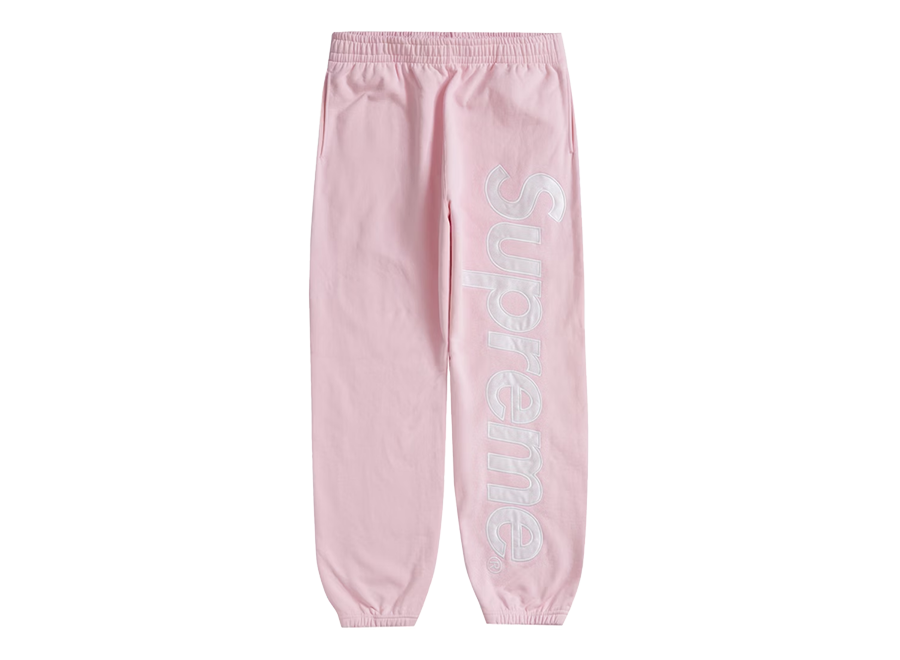 Supreme Satin Appliqué Sweatpant (FW23) Light Pink