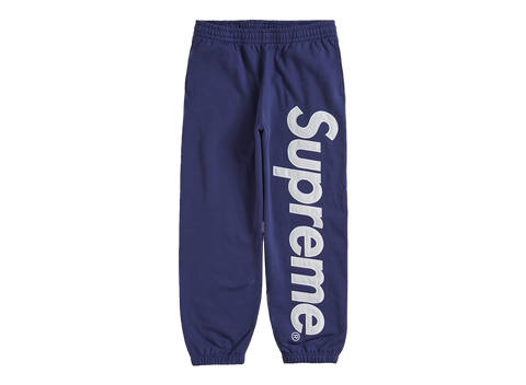 Supreme Satin Appliqué Sweatpant (FW23) Washed Navy (Pre-Owned)
