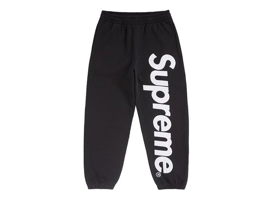 Supreme Satin Applique Sweatpant (FW24) Black