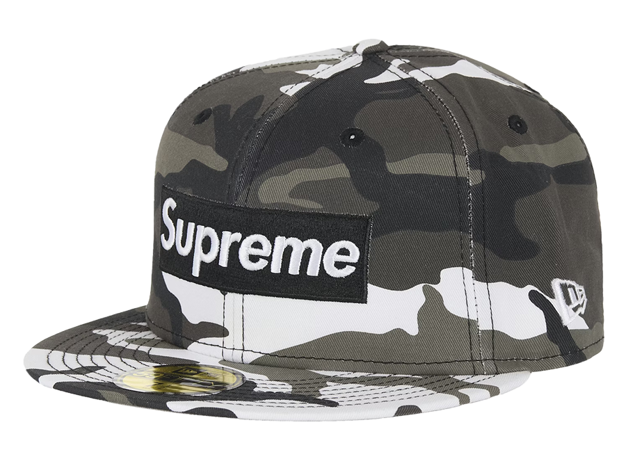 Supreme Box Logo New Era 59 Fifty Fitted Hat Snow Camo