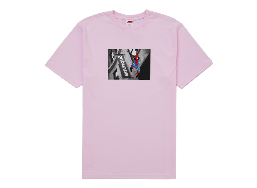 Supreme Spider-Man Tee Light Pink