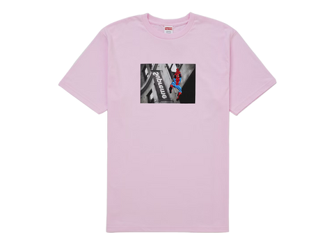 Supreme Spider-Man Tee Light Pink