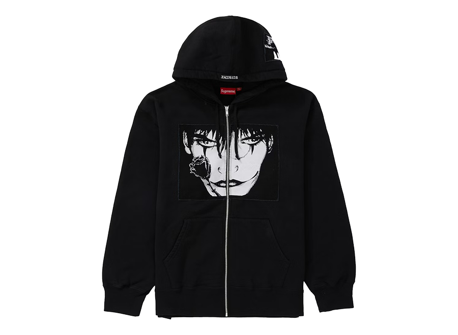 Supreme The Crow Zip Up Hooded Sweatshirt Black (Pre-Owned)