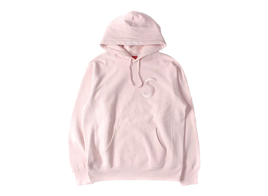 Supreme Tonal S Logo Hoodie Pale Pink