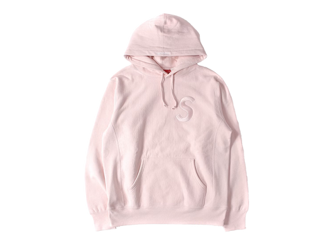Supreme Tonal S Logo Hoodie Pale Pink