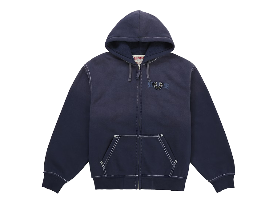 Supreme True Religion Zip Up Hooded Sweatshirt (FW25) Navy (Pre-Owned)