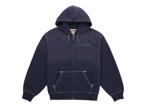 Supreme True Religion Zip Up Hooded Sweatshirt (FW25) Navy (Pre-Owned)