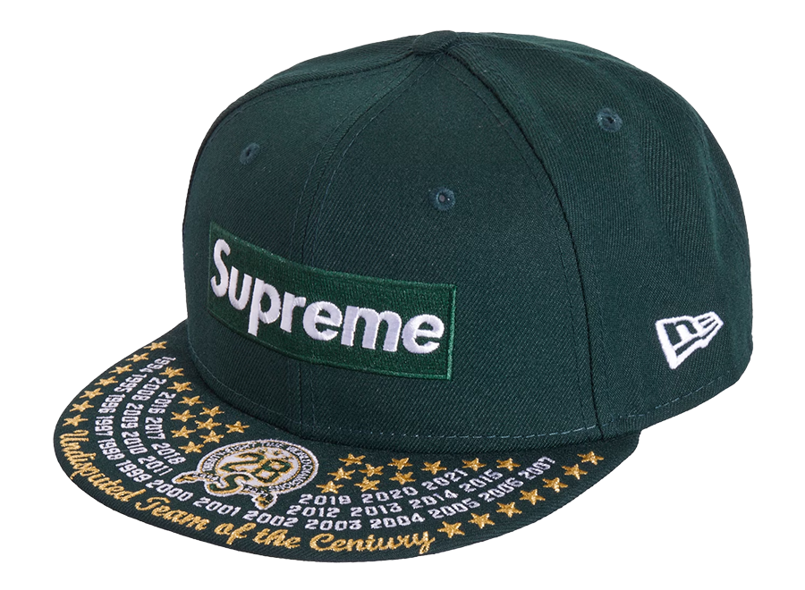 Supreme Undisputed Box Logo New Era Fitted Hat Dark Green