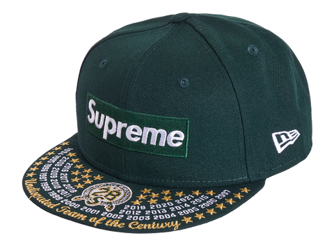 Supreme Undisputed Box Logo New Era Fitted Hat Dark Green