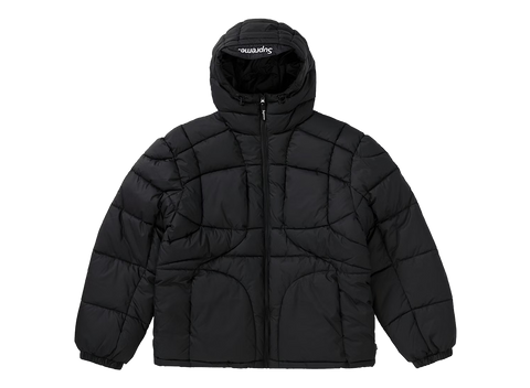 Supreme Warp Hooded Puffy Jacket Black (Pre-Owned)