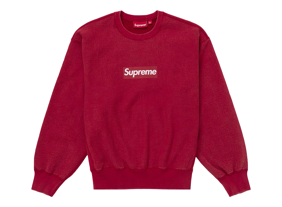 Supreme Washed Box Logo Crewneck Red