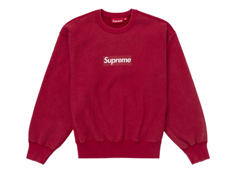Supreme Washed Box Logo Crewneck Red