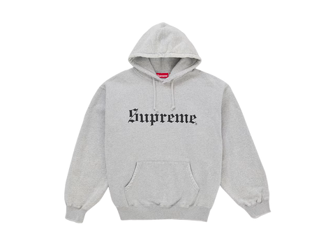 Supreme Washed Old English Hooded Sweatshirt Heather Grey (Pre-Owned)