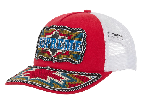 Supreme Western Embroidered Mesh Back 5-Panel Red