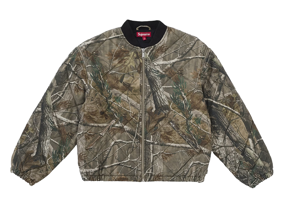 Supreme Zip-Off Sleeve Quilted Bomber Jacket Realtree AP Camo (Pre-Owned)
